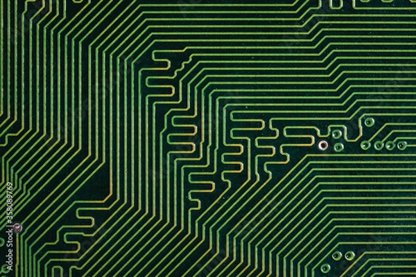 Fototapeta electronic circuit board pcb green