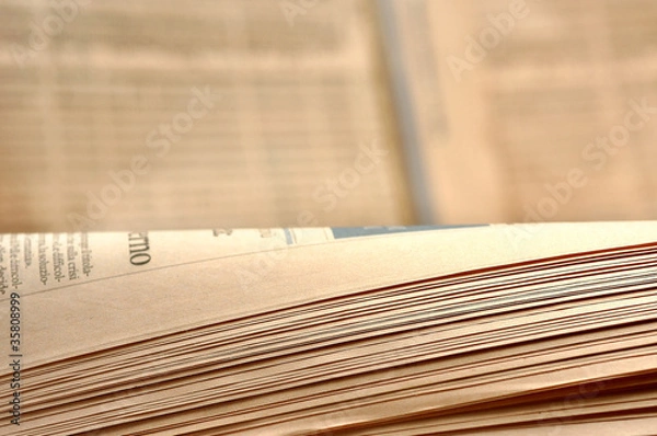 Obraz Newspaper open for reading