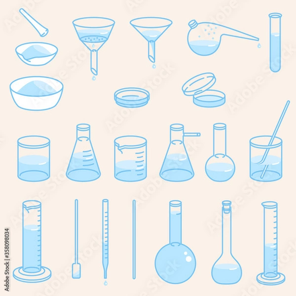 Obraz Chemical laboratory glassware.