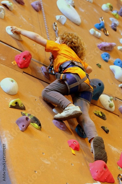 Obraz Escalade sur mur intérieur
