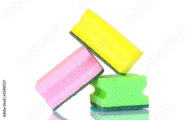 Obraz bright sponges isolated on white