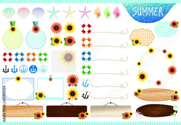 Obraz 夏の素材セット