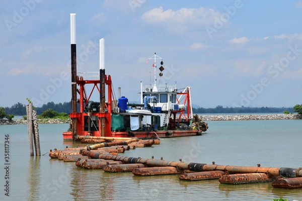 Fototapeta Dredging operations
