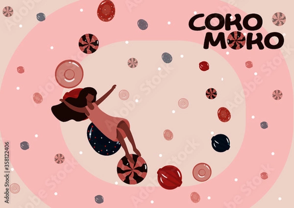 Fototapeta Candy and girls