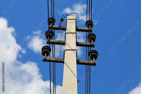 Obraz Electric main, elecrtic pole