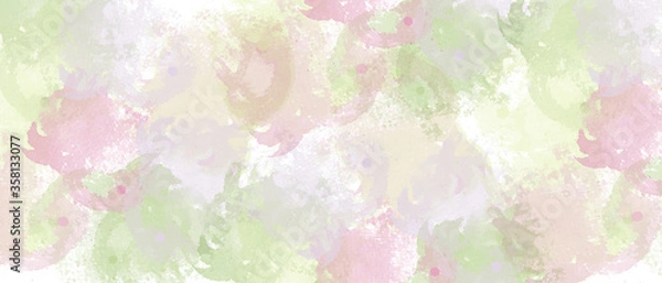 Fototapeta Billboard banner. Sale banner for web page, mobile phone, social media. Watercolor effect. Offer discount template design. Horizontal banner. Watercolor stains on canvas.