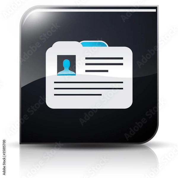 Obraz Symbole glossy vectoriel dossier