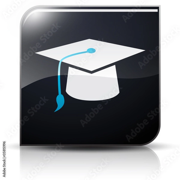 Obraz Symbole glossy vectoriel diplomé