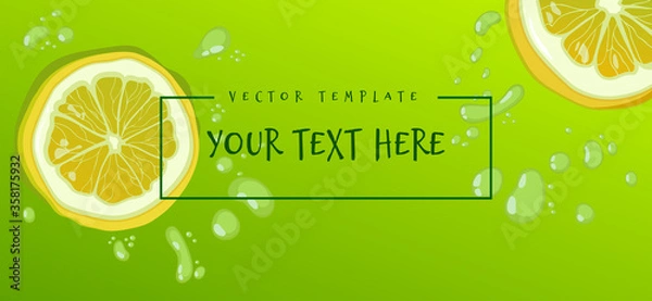 Obraz Lemon template for advertising text.