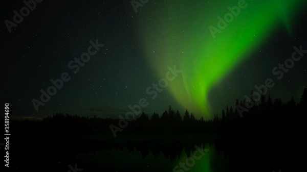 Fototapeta Nothern lights in the nothern part of Sweden