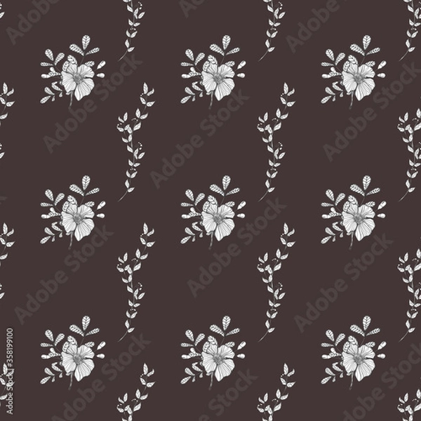 Obraz seamless pattern with flowers on colored background