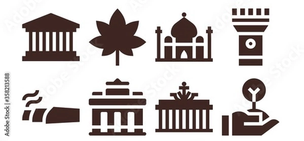 Fototapeta liberty icon set