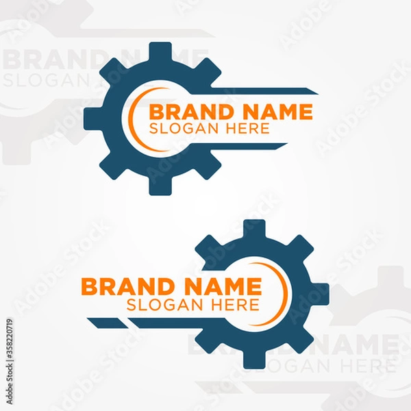 Fototapeta Simple and Modern Gear Logo Design for your business