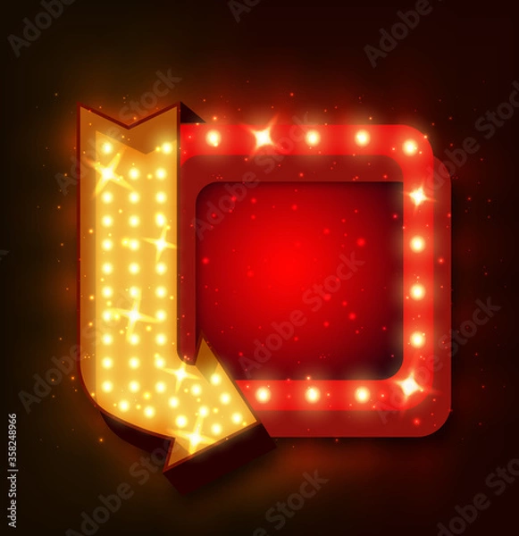 Obraz Neon sign with arrow