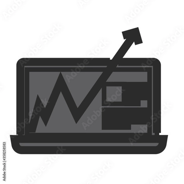 Obraz graph icon vector for web and apps