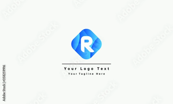 Obraz Initial Letter R Logo Template Design Vector Illustration