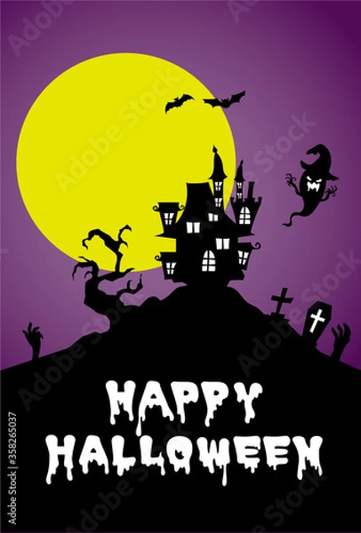 Fototapeta ハロウィンのベクターイラスト素材4