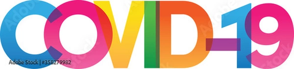 Obraz Colored Vector banner. Corporate concept. Gradient Text. Transparency Letters rainbow text. Vector illustration