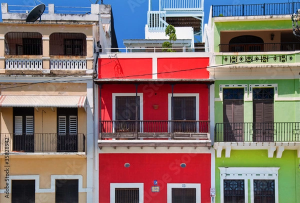 Obraz Colorful buildings in Old San Juan