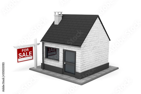 Fototapeta na sprzedaż dom nieruchomość 3D