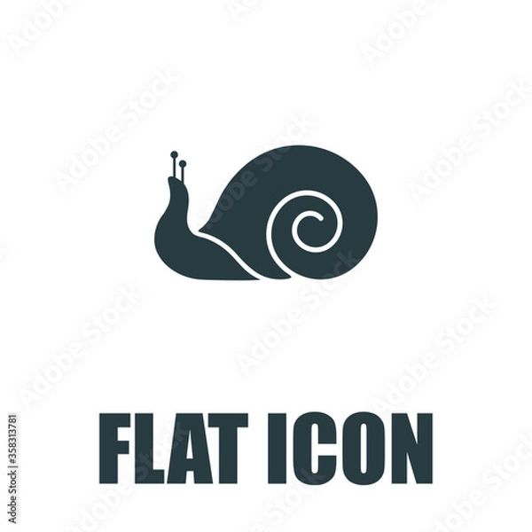 Fototapeta Snail Icon Flat