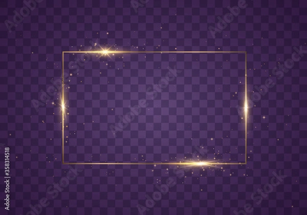 Obraz Gold frame light