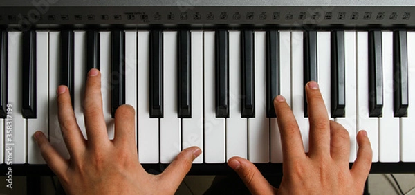 Obraz hands playing piano