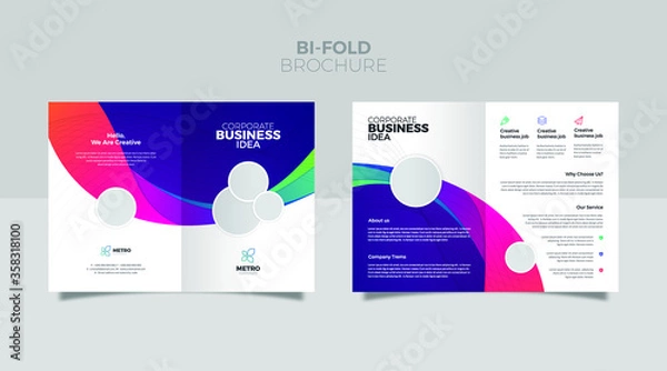 Obraz Bi-Fold Brochure Design