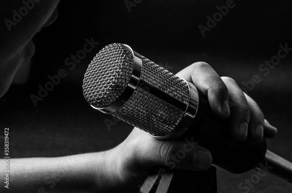 Obraz Hand and microphone