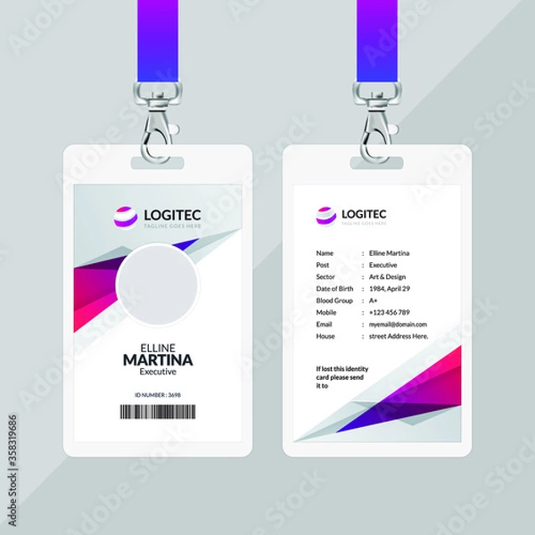 Obraz Official Identity Card Design 