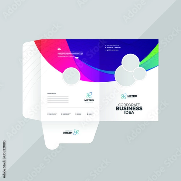 Obraz Presentation folder design template