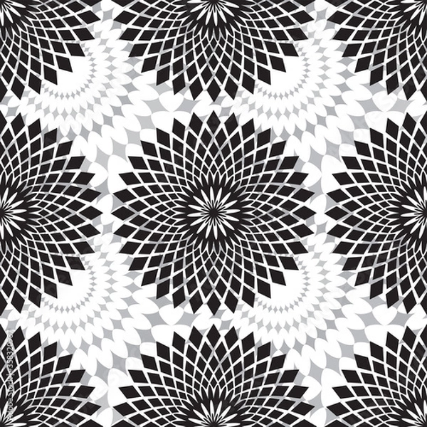 Fototapeta African Black and White Design Pattern