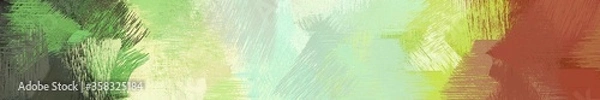 Obraz wide landscape graphic with colorful brush strokes background with tea green, sienna and dark slate gray. can be used for wallpaper, cards, poster or banner