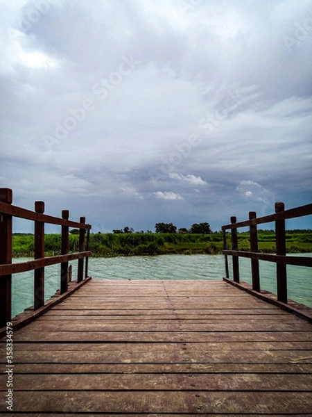Obraz wooden bridge over the sea