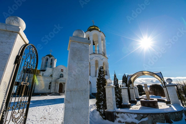 Fototapeta church in winter