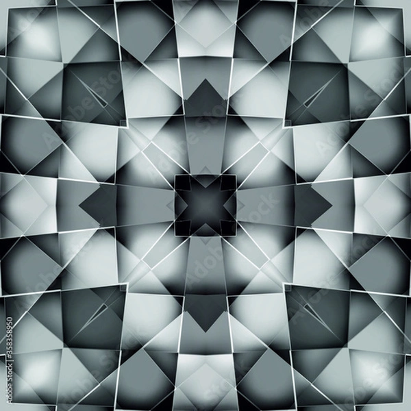 Fototapeta Black and white styled seamless repeat pattern wall tiles, Decor For home, Moroccan tiles, ornaments, or wall decor on marble, it also can be used for wallpaper, linoleum, textile, webpage
