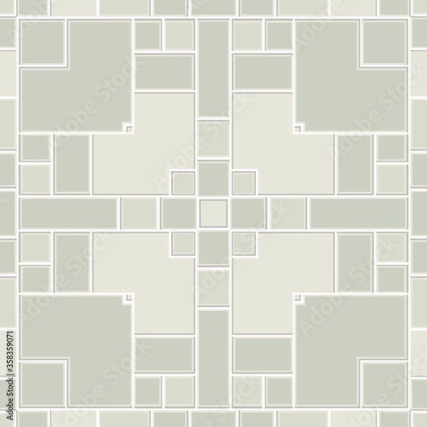 Fototapeta Gray styled seamless repeat pattern wall tiles, Decor For home, Moroccan tiles, ornaments, or wall decor on marble, it also can be used for wallpaper, linoleum, textile, webpage

