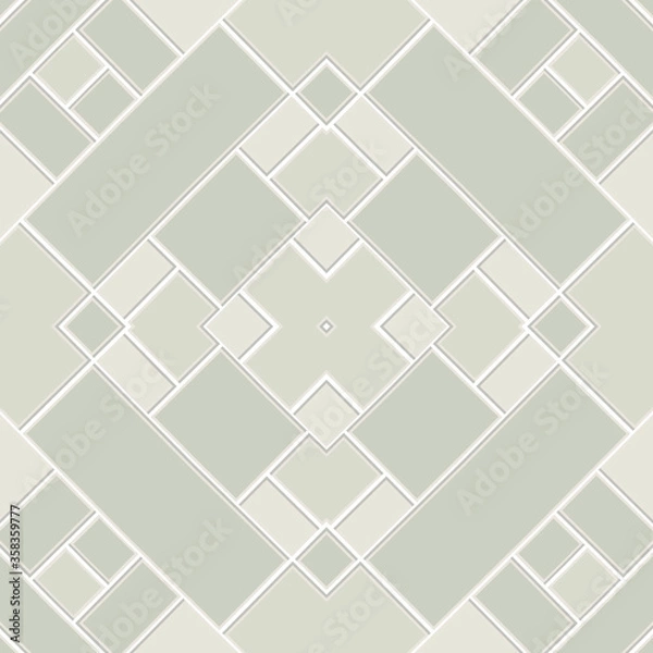 Fototapeta Gray styled seamless repeat pattern wall tiles, Decor For home, Moroccan tiles, ornaments, or wall decor on marble, it also can be used for wallpaper, linoleum, textile, webpage
