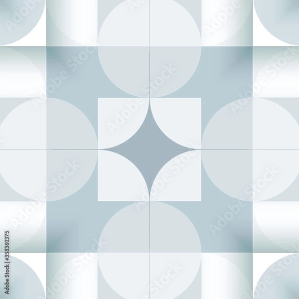 Fototapeta Gray styled seamless repeat pattern wall tiles, Decor For home, Moroccan tiles, ornaments, or wall decor on marble, it also can be used for wallpaper, linoleum, textile, webpage
