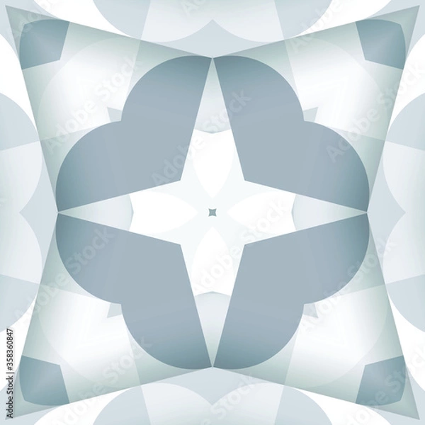Fototapeta Gray styled seamless repeat pattern wall tiles, Decor For home, Moroccan tiles, ornaments, or wall decor on marble, it also can be used for wallpaper, linoleum, textile, webpage
