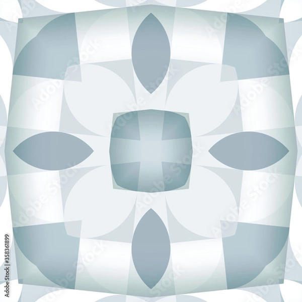 Fototapeta Gray styled seamless repeat pattern wall tiles, Decor For home, Moroccan tiles, ornaments, or wall decor on marble, it also can be used for wallpaper, linoleum, textile, webpage
