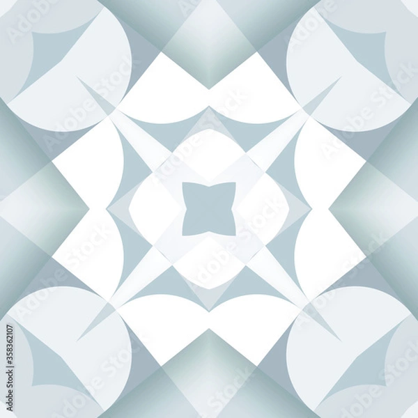 Fototapeta Gray styled seamless repeat pattern wall tiles, Decor For home, Moroccan tiles, ornaments, or wall decor on marble, it also can be used for wallpaper, linoleum, textile, webpage
