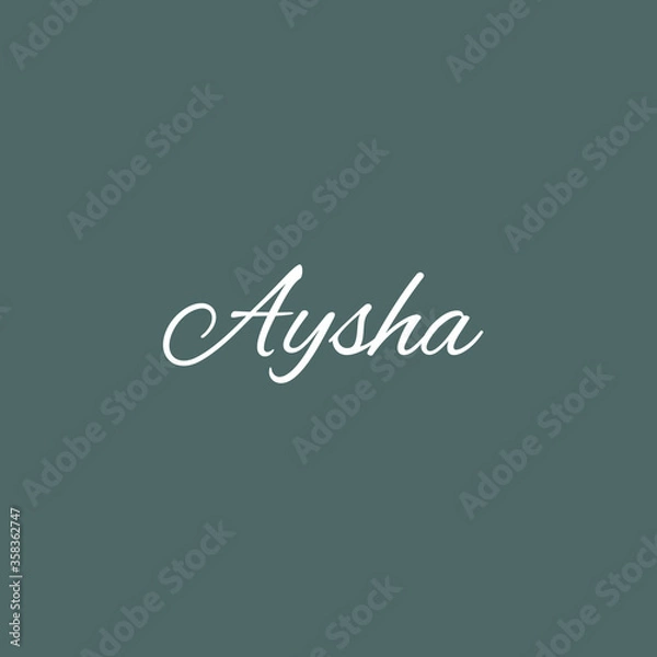 Obraz a simple Aysha wordmark logo design 