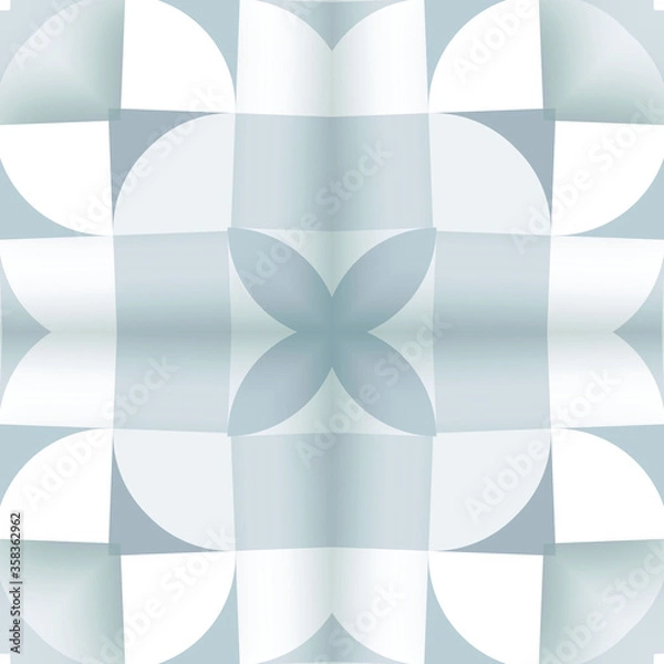 Fototapeta Gray styled seamless repeat pattern wall tiles, Decor For home, Moroccan tiles, ornaments, or wall decor on marble, it also can be used for wallpaper, linoleum, textile, webpage
