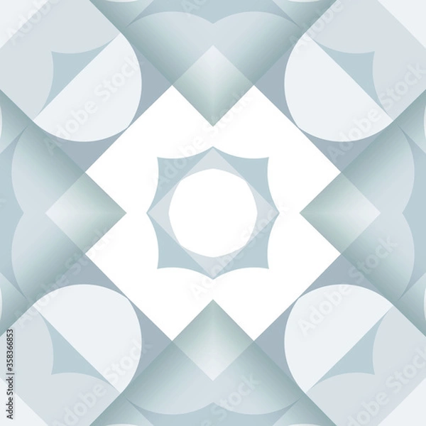 Fototapeta Gray styled seamless repeat pattern wall tiles, Decor For home, Moroccan tiles, ornaments, or wall decor on marble, it also can be used for wallpaper, linoleum, textile, webpage
