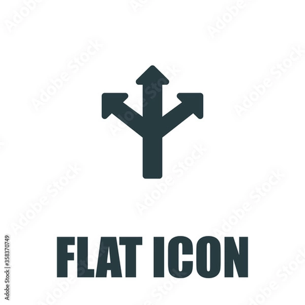 Fototapeta Three-way direction arrow