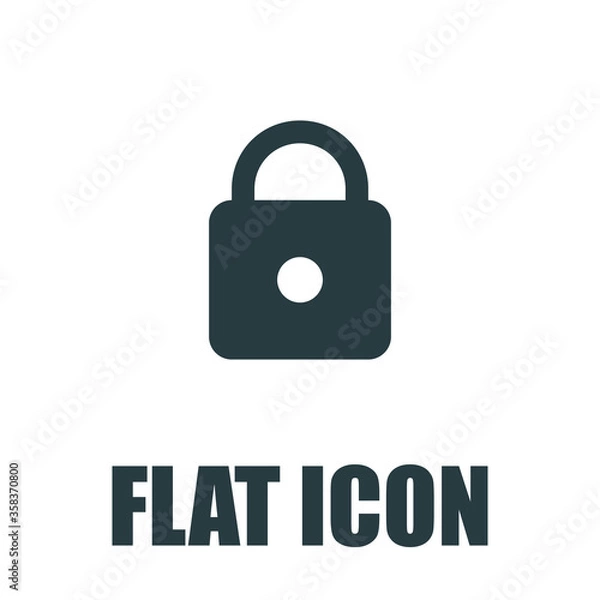 Fototapeta Lock icon. Flat design style. Vector EPS10. pictogram