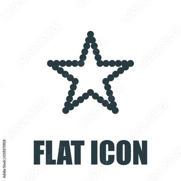 Fototapeta Black star - vector icon