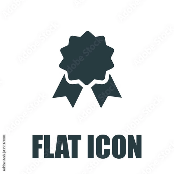 Fototapeta Vector badge with ribbons icon