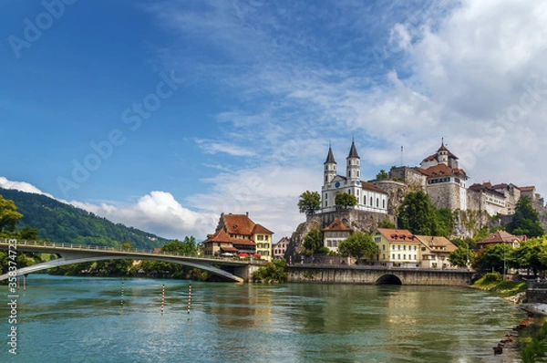 Fototapeta View of Aarburg Castle, Switzerland